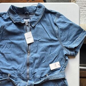 Forever 21 Blue Denim Jumpsuit (NWT)